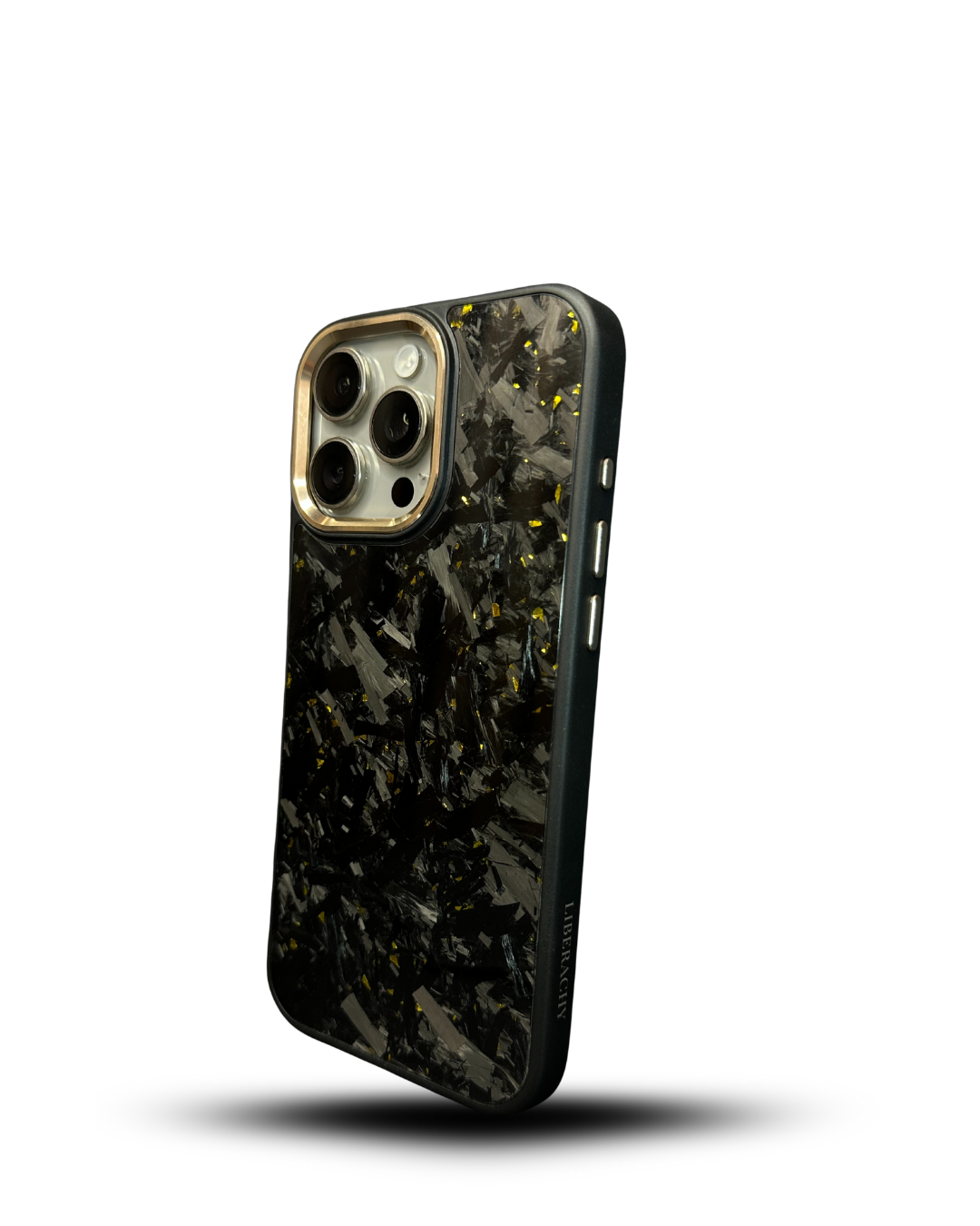 FUNDA DE FIBRA DE CARBONO FORJADA DORADA